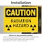 Signmission Radiation & Laser Sign, 3.5 in H x 5 in W, Vinyl Decal, Rectangle OS-2PACK-CS-D-35-L-19223 - alternate 2